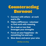 Counteract Burnout